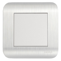 Выключатель LUXAR Deco с/у 1-кл. серебро с рифленой рамкой,250В 10А