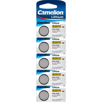 Батарейка литиевая Camelion CR2016 3V 5000LC BL5 (плоская круглая) (цена за 1шт) (50)