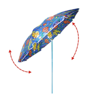 Зонт пляжный d-200см, штанга с наклоном h-2м (30)