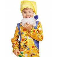 Карнавальный костюм "Гном Кузьма" (рубашка, брюки, колпак, борода)