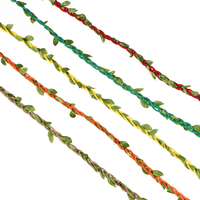 Веревка декоративная с листочками 10м,ПВХ,нейлон INBLOOM