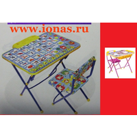 Комплект детской мебели складной на металлокаркасе (стол,стул с пеналом/без пенала)