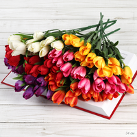 Цветок искусственный "Букет тюльпанов" 34см 6 веток NT596 (1200)