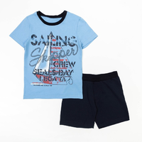 Комплект подростковой одежды для мальчика (футболка + шорты) 100%х/б