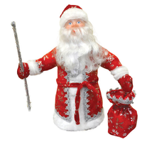 Игрушка Дед Мороз 40 см. (красный,серебрянный) в упаковке