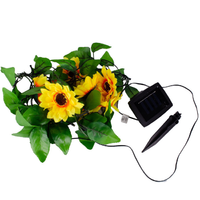 Гирлянда садовая на солнечной батарее "Подсолнухи" 24 светодиода (теплый белый) USL-S-138/РТ2300