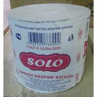 Бумага туалетная SOLO 1слойная без втулки (48)