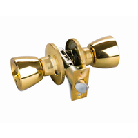 Ручка-защелка дверная `ЧИБИС` 3091 SB/PB-BK колокол. фиксатор (золото)