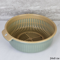 Дуршлаг Чаша сливная 24*9см 3623green (150)
