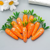 Декор пасхальный "Морковки с серебристыми блёстками" набор 10 шт 4см