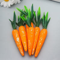Декор пасхальный "Морковки с серебристыми блёстками" набор 6 шт 10см