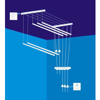 Сушилка для белья потолочная/настенная  1,5м (5 прутьев)
